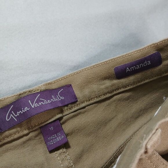 Gloria Vanderbilt Amanda Classic Khaki Jeans High Rise Pants Comfort Women's 10 - Picture 8 of 8